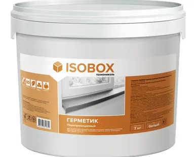 фото Герметик ISOBOX А наружный, акриловый паропроницаемый 7 кг
