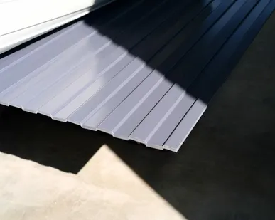 фото Профлист С-8 / графитовый серый / 0.45 мм. - RAL 7024 / Графитовый серый - Глянцевая - с ЛКП - Первый - С-8 - Стандартные - Опт (от 100 листов / от 200 м.пог.)