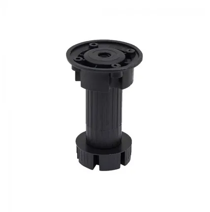 Фото №0 Опора кухонная пласт. h100 трехсоставная, черный AKS (1 уп. = 250 шт.)