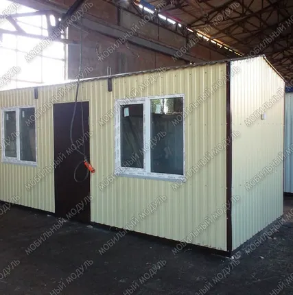 Фото №0 Вагон Бытовка 6х2,4 (Лдсп, 2 окна)