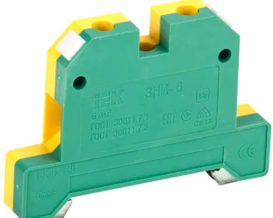 фото Зажим наборный ЗНИ-6PEN 6кв.мм (JXB-земля) ИЭК YZN20-006-K52
