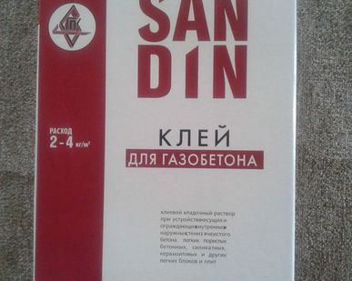 фото Клей для газобетона Sandin