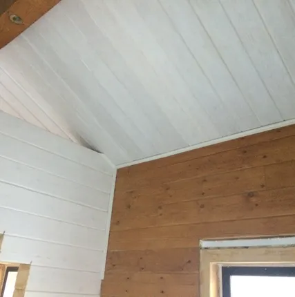 Фото №4 Шлифовка и покраска деревянных домов из бруса, профилированного бруса, круглого и оцилиндрованного бревна