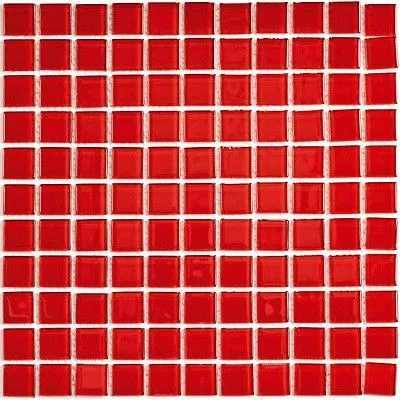 Фото №0 Мозаика BONAPARTE Red glass 300х300 стеклянная