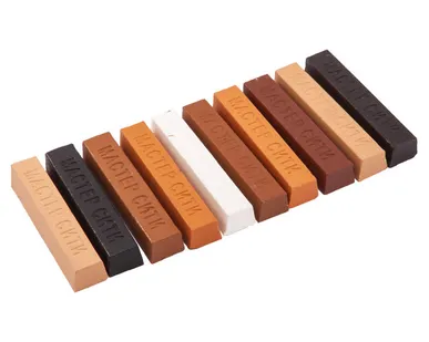 фото Воск мебельный 10-цветов мягкий Класический (набор 10 шт) Мастер Сити