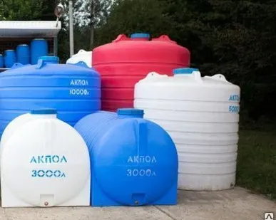 фото Полиэтиленовая вертикальная цилиндрическая ёмкость 5000 л, синий