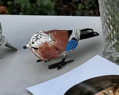 фото Статуэтка Синица 11 см ручная ковка