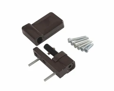 фото Петля дверная Elementis K-S (15-20 мм), на 100кг., Коричневый, RAL8019