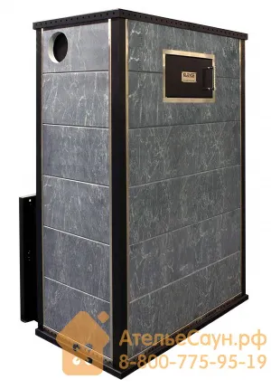 Фото №2 Печь KLOVER RT-100 RV для русской бани, печь с облицовкой  из ЖАДЕИТА &quot;Скала&quot;