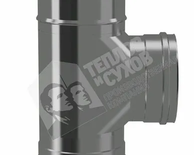 фото Тройник TРТ (М) -Р 87° с 2 хомутами AISI 304 0,8 мм/AISI 304 180/280