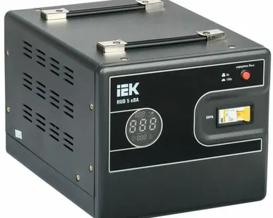 фото Стабилизатор напряжения 1ф 5кВА HUB переносной IEK IVS21-1-005-13