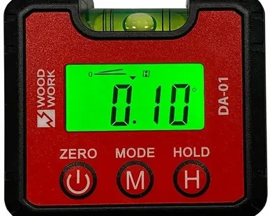 фото Уклономер цифровой магнитный с уровнем (без батареек) DA-01 Woodwork