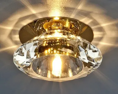 фото Светильник встраиваемый G4 8016 золото/прозрачни Elektrostandard