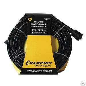 Фото №0 Шланг напорный армированный (10 м; m14х1.5 мм; m22х1.5 мм) champion c8121