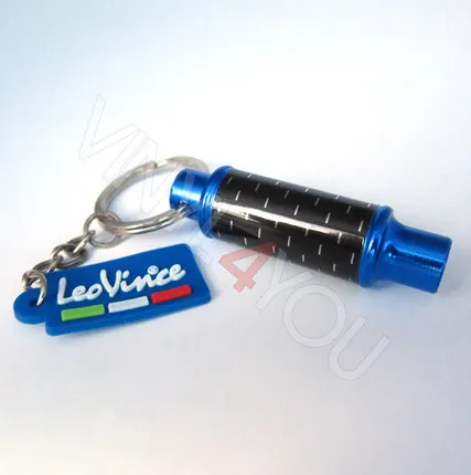 Фото №0 Брелок Выхлопная труба LeoVince синяя