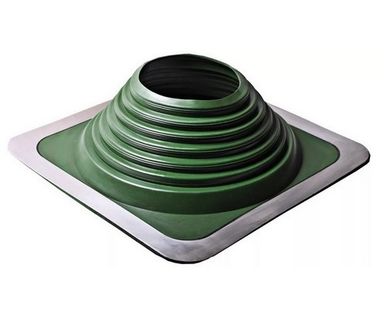 фото Проходка кровли Master Flash YS-07 прямой зеленый (силиконовый, D 203-305 мм)