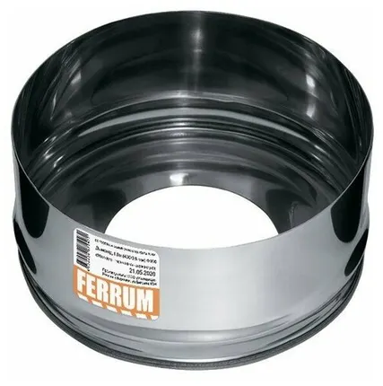 Фото №0 Заглушка с отверстием Ferrum AISI 430/ нерж. 0,5 мм (150х210 мм, 0,6 кг)