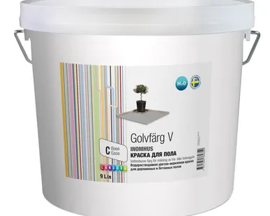 фото Landora Golvfarg V/ Ландора Голвфарг В Краска для пола уретан-акриловая полуглянцевая