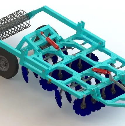 Фото №0 Борона дисковая четырехрядная прицепная БДМ-2,4Х4П со спиральным шлейф-катком