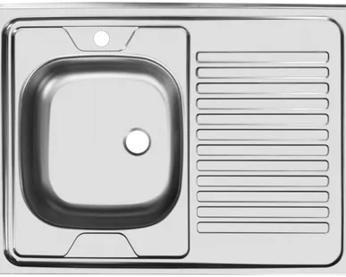 фото Мойка 60*80 (0,4) лев вып 1 1/2 Турция (глубина 13см)
