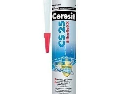 фото Затирка силиконовая CS 25 прозрачный 280 мл