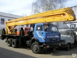 фото Автогидроподъемник ВС-28К Э.И. на шасси КАМАЗ-65115 (6х4) (трехколенч.)