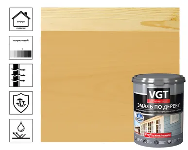 фото Эмаль ВД-АК-1179 по дереву и OSB "Профи" охра 1.0 кг