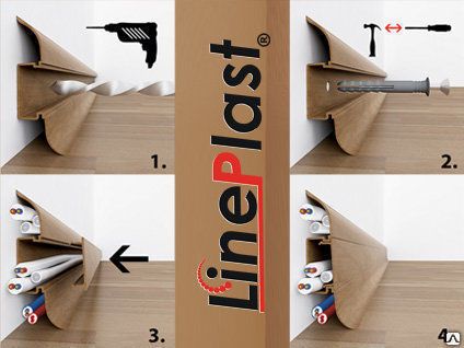 Фото №0 Плинтус LinePlast Дуб престиж
