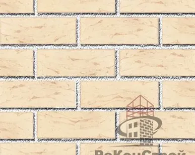 фото Кирпич облицовочный RAUF, слоновая кость, рустик, 1,4НФ