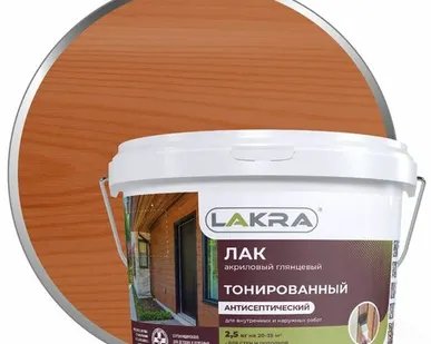 фото Лак в/д тонированный Орех 2,5кг Л-С