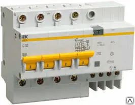 фото Диф.автомат АД14 4Р 63А 30мА (Выключатель автоматический дифференциального