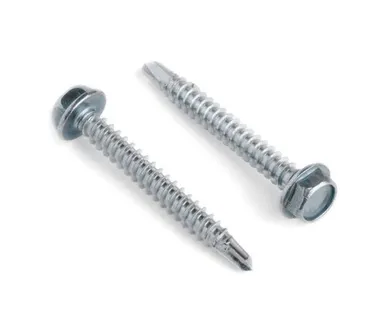 фото Саморезы с шестигранной головкой, прессшайбой и сверлом, DIN 7504-K, оцинкованные