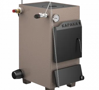 фото Котел на твердом топливе Каракан 10ТПЭ 3, 10 кВт с плитой