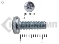 Фото №0 Винт полуцилиндрическая головка,цинк DIN7985 4х12 (9000шт)