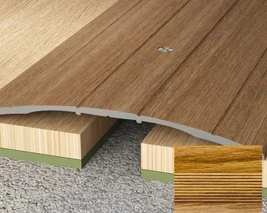 фото Стык широкий 60х900мм Дуб Эдельвейс алюминиевый Русский профиль