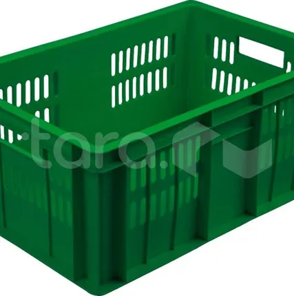 Фото №0 Ящик пластиковый колбасный 600*400*250 мм, сплошное дно. Серия 200