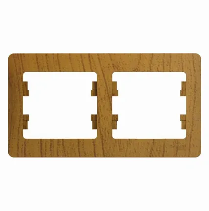 Фото №0 Рамка 2-м Glossa горизонт. дер. дуб SchE GSL000502