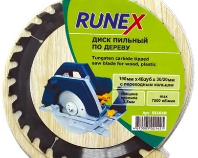 фото Диск пильный по дереву Runex 180мм*40 зуб*20/16 мм 551007