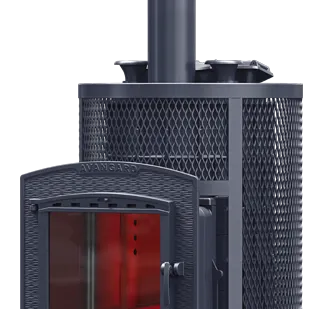 фото Печь для бани GFS Авангард Ураган 25П2С ЗКН круглая чугунная