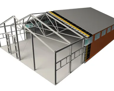 фото Строительство прямо-стенных ангаров