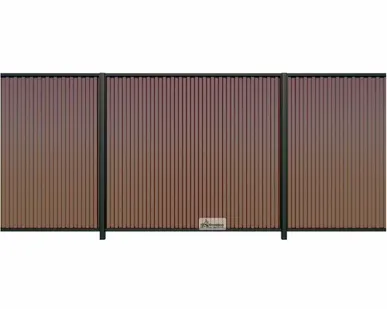 фото Забор из профлиста в рамке