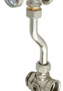 фото Байпас проходной Valtec 200 мм с термометрами (VT.0667T.0.0)