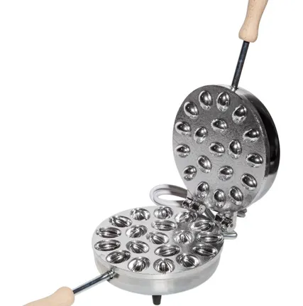 Фото №0 Электрическая вафельница CBE Elettrodomestici 8080200 электровафельница, форма скорлупы грецкого ореха, толщина 5.0 mm в Москве