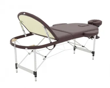 фото Стол массажный складной JFAL03 3-х секционный, цвет коричневый MedMos