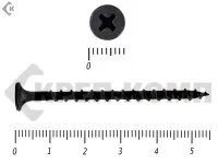 Фото №0 Саморез черный по дереву 3,5х55 Средняя фасовка (350шт)