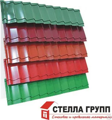 Фото №0 Металлочерепица 0,45-0,55мкм с полимерным покрытием