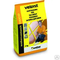Фото №0 Затирки для швов ВЕБЕР ВЕТОНИТ ДЕКО шоколадный №39 (2кг)
