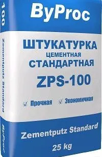 фото Штукатурка цементная стандартная ZPS-100, 25 кг