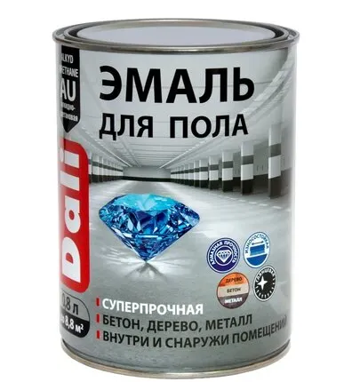 Фото №0 Эмаль для пола суперпрочная бежевая RAL 7032 0,8л DALI
