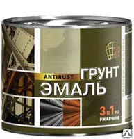 фото Грунт-эмаль по ржавчине 3 в 1 серая 1,9 кг. (1/6) Радуга